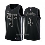 Camiseta Brooklyn Nets Edmond Sumner NO 4 Statement 2022-23 Negro