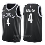 Camiseta Brooklyn Nets Jahlil Okafor NO 4 Icon 2017-18 Negro