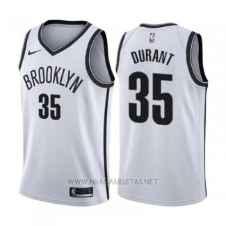 Camiseta Brooklyn Nets Kevin Durant NO 35 Association 2019-20 Blanco