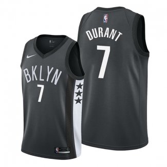 Camiseta Brooklyn Nets Kevin Durant NO 7 Statement Negro