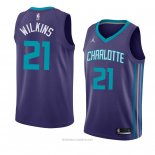 Camiseta Charlotte Hornets Isaiah Wilkins NO 21 Statement 2018 Violet
