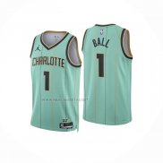 Camiseta Charlotte Hornets Lonzo Ball NO 1 Ciudad 2024-25 Verde