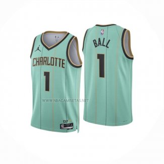 Camiseta Charlotte Hornets Lonzo Ball NO 1 Ciudad 2024-25 Verde