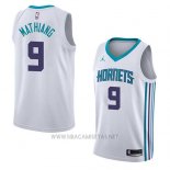 Camiseta Charlotte Hornets Mangok Mathiang NO 9 Association 2018 Blanco