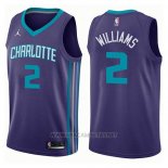 Camiseta Charlotte Hornets Marvin Williams NO 2 Statement 2017-18 Violeta