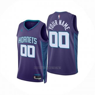 Camiseta Charlotte Hornets Personalizada Statement 2024-25 Violeta
