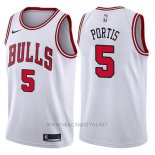 Camiseta Chicago Bulls Bobby Portis NO 5 Association 2017-18 Blanco