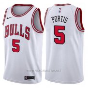 Camiseta Chicago Bulls Bobby Portis NO 5 Association 2017-18 Blanco