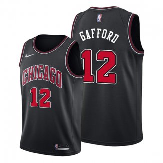 Camiseta Chicago Bulls Daniel Gafford NO 12 Statement Negro