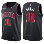 Camiseta Chicago Bulls David Nwaba NO 11 Statement 2017-18 Negro