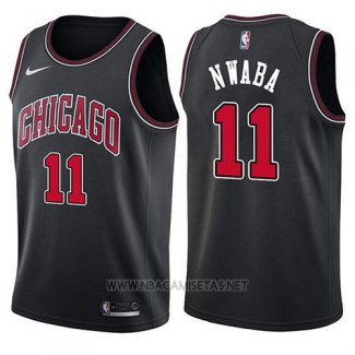 Camiseta Chicago Bulls David Nwaba NO 11 Statement 2017-18 Negro