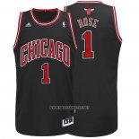 Camiseta Chicago Bulls Derrick Rose NO 1 Retro Negro