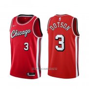 Camiseta Chicago Bulls Devon Dotson NO 3 Ciudad 2021-22 Rojo