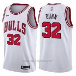 Camiseta Chicago Bulls Kris Dunn NO 32 Association 2017-18 Blanco