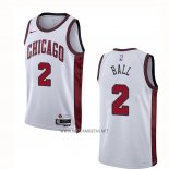 Camiseta Chicago Bulls Lonzo Ball NO 2 Ciudad 2022-23 Blanco