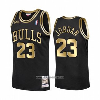 Camiseta Chicago Bulls Michael Jordan NO 23 1998 NBA Fianls Retro Negro