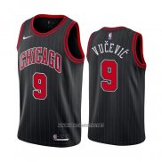 Camiseta Chicago Bulls Nikola Vucevic NO 9 Statement 2021 Negro