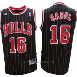 Camiseta Chicago Bulls Pau Gasol NO 16 Retro Negro