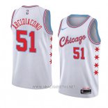 Camiseta Chicago Bulls Ryan Arcidiacono NO 51 Ciudad 2018 Blanco Rojo