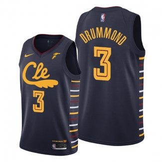 Camiseta Cleveland Cavaliers Andre Drummond NO 3 Ciudad 2019-20 Azul