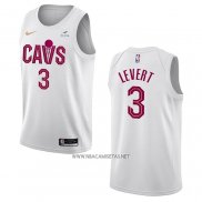 Camiseta Cleveland Cavaliers Caris Levert NO 3 Association 2022-23 Blanco