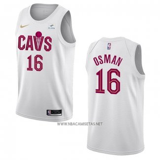 Camiseta Cleveland Cavaliers Cedi Osman NO 16 Association 2022-23 Blanco