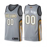 Camiseta Cleveland Cavaliers Ciudad 2017-18 Gris Personalizada