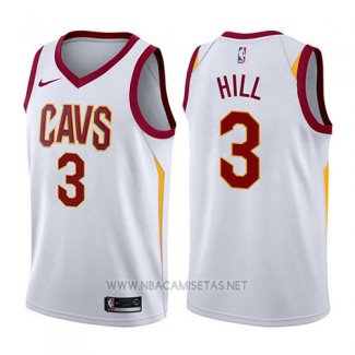Camiseta Cleveland Cavaliers George Hill NO 3 Association 2017-18 Blanco