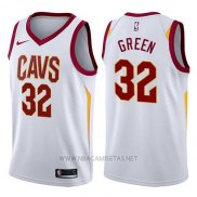 Camiseta Cleveland Cavaliers Jeff Green NO 32 Swingman Association 2017-18 Blanco