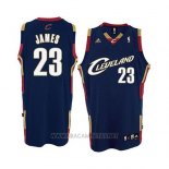 Camiseta Cleveland Cavaliers Lebron James NO 23 Retro Azul2