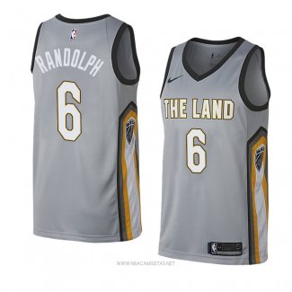 Camiseta Cleveland Cavaliers Levi Randolph NO 6 Ciudad 2018 Gris