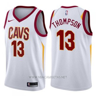 Camiseta Cleveland Cavaliers Tristan Thompson NO 13 Swingman Association 2017-18 Blanco