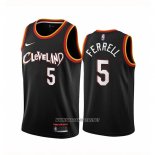 Camiseta Cleveland Cavaliers Yogi Ferrell NO 5 Ciudad 2020-21 Negro