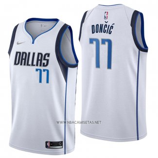 Camiseta Dallas Mavericks Luka Doncic NO 77 Association 2021 Blanco