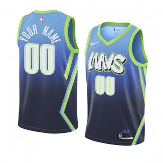 Camiseta Dallas Mavericks Personalizada Ciudad Edition 2019-20 Azul