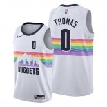 Camiseta Denver Nuggets Isaiah Thomas NO 0 Ciudad Edition Blanco