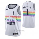 Camiseta Denver Nuggets Michael Porter JR. NO 1 Ciudad Blanco