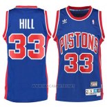 Camiseta Detroit Pistons Grant Hill NO 33 Retro Azul