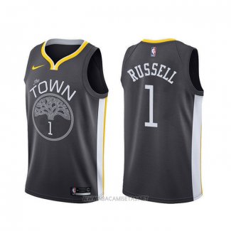 Camiseta Golden State Warriors D'angelo Russell NO 1 Ciudad Negro