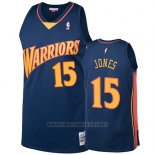 Camiseta Golden State Warriors Damian Jones NO 15 2009-10 Hardwood Classics Azul