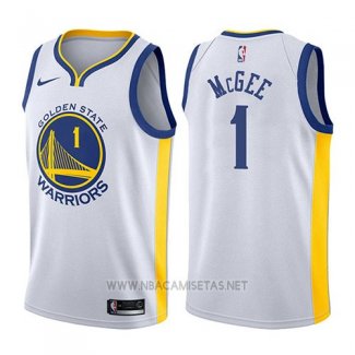 Camiseta Golden State Warriors Javale McGee NO 1 Association 2017-18 Blanco