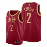 Camiseta Houston Rockets Chris Chiozza NO 2 Ciudad Rojo