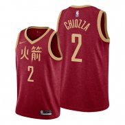 Camiseta Houston Rockets Chris Chiozza NO 2 Ciudad Rojo