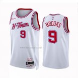 Camiseta Houston Rockets Dillon Brooks NO 9 Ciudad 2023-24 Blanco