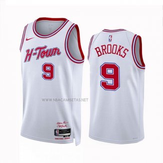 Camiseta Houston Rockets Dillon Brooks NO 9 Ciudad 2023-24 Blanco