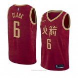 Camiseta Houston Rockets Gary Clark NO 6 Ciudad 2018-19 Rojo