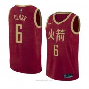 Camiseta Houston Rockets Gary Clark NO 6 Ciudad 2018-19 Rojo