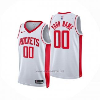 Camiseta Houston Rockets Personalizada Association 2024-25 Blanco