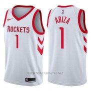 Camiseta Houston Rockets Trevor Ariza NO 1 Swingman Association 2017-18 Blanco