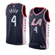 Camiseta Los Angeles Clippers Jamychal Green NO 4 Ciudad 2019 Azul